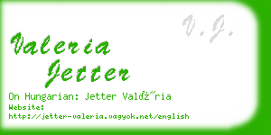 valeria jetter business card